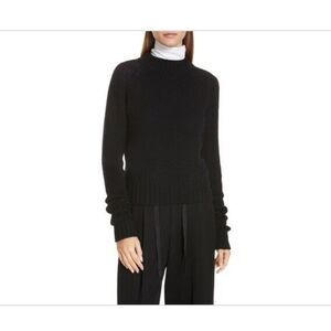 Vince‎ Womens Shrunken Pullover Cashmere Sweater in Black Size XS